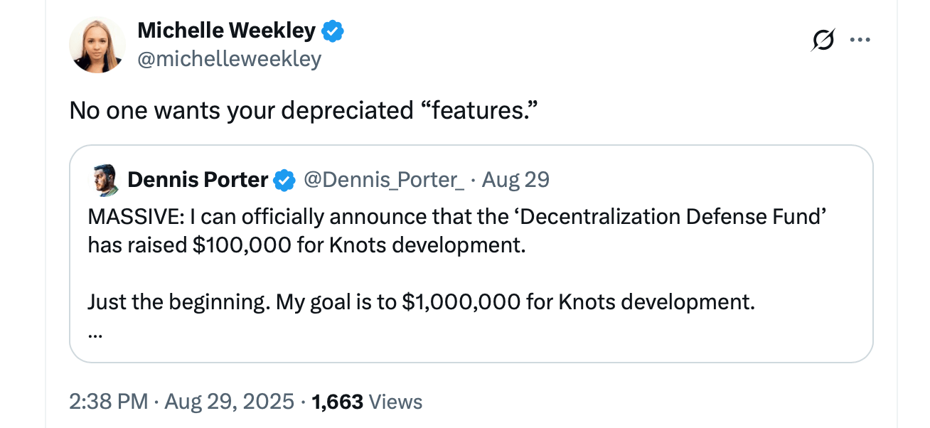 Bitcoin Knots Climbs to 19% of Nodes as Core v29.1 Rollout Draws Blowback