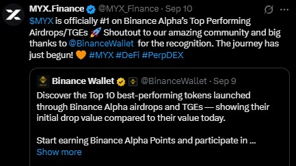 MYX Finance airdrop