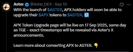 Aster TGE
