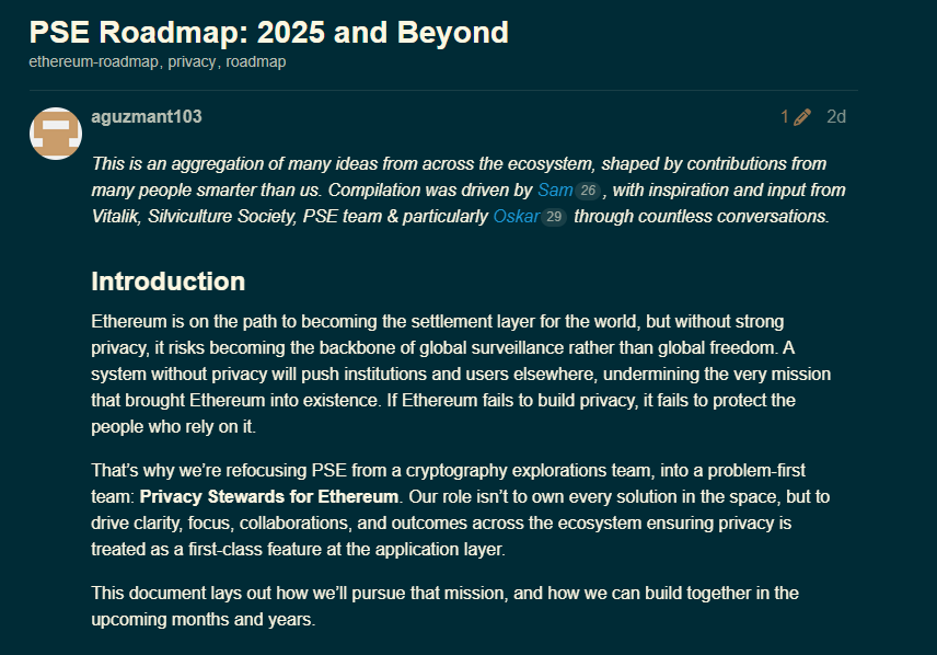 Privacy Roadmap