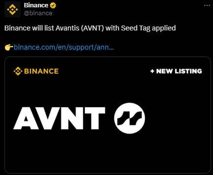 Avantis Binance listing