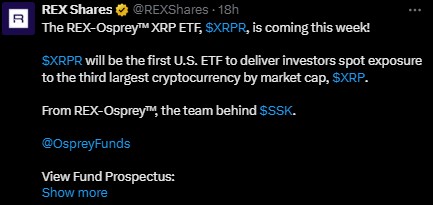 Rex-Osprey XRP ETF Launch