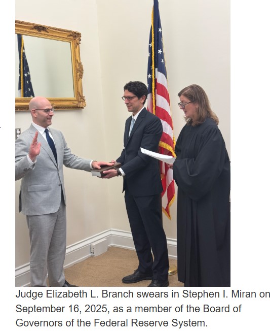 Stephen Miran Appointed Fed Governer