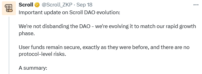 Scroll DAO Exit
