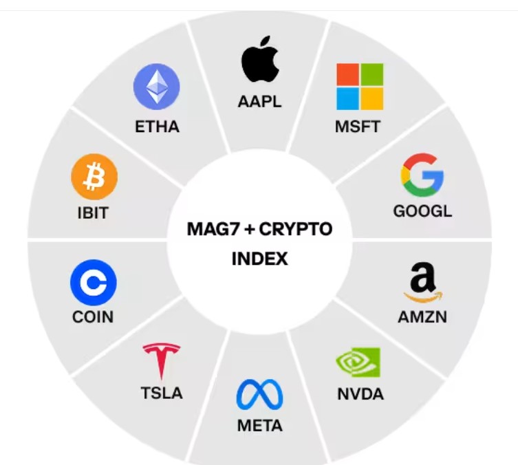 Mag7 + 加密股票指数由十个持股组成