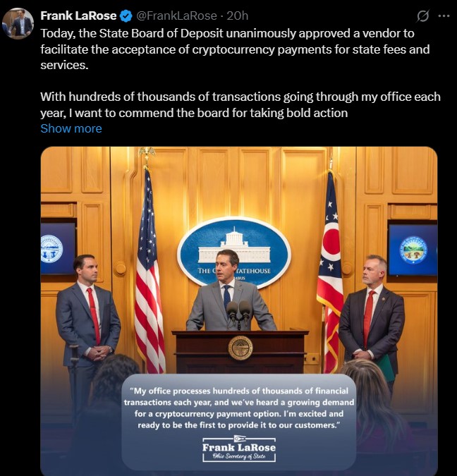 Us Ohio News Today: Frank LaRose