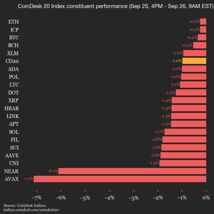 2025-09-26 9am CoinDesk 20 更新：垂直图