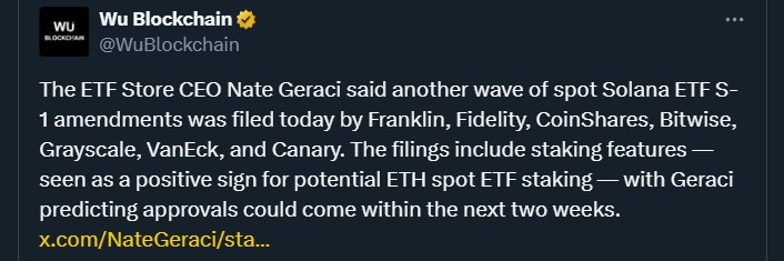 Spot Solana ETF Filing