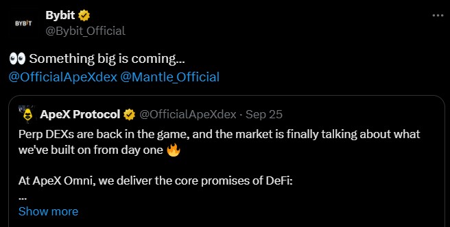 Bybit APEX Update