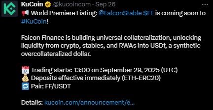 Falcon Finance 上市