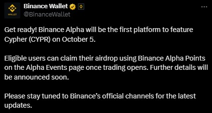 Cypher Binance