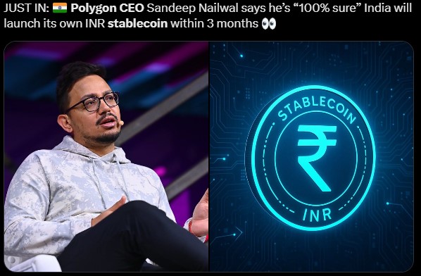 Polygon CEO 桑迪普·奈尔瓦尔 INR 印度稳定币推出
