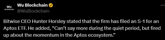 Bitwise CEO Aptos ETF
