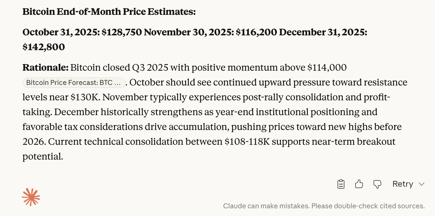 Bitcoin Price Outlook: Grok, ChatGPT, and Other Top AI Models Predict 2025's Year End Targets