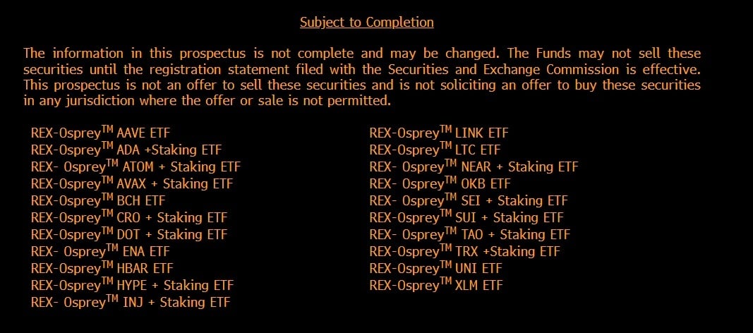 30+ Crypto ETF Filings Slam SEC in One Day as Wall Street Braces for Massive Explosion