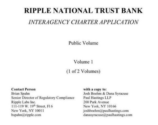 Bank License on XRP