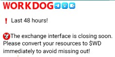Work Dogs Exchange announcemet