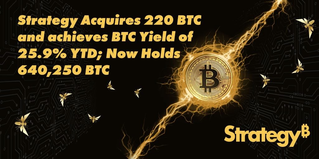 Strategy的大胆比特币押注：在市场不确定性中增加220 BTC