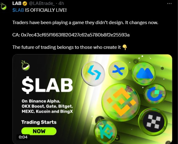 Lab token listing