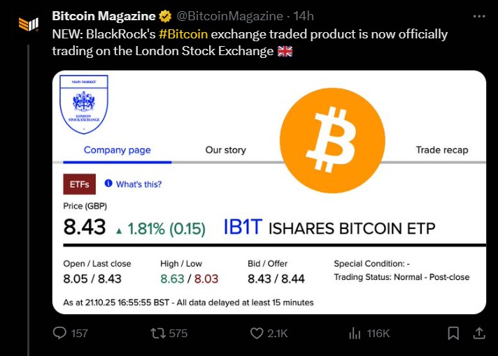 黑石集团iShares比特币ETP的详细信息。