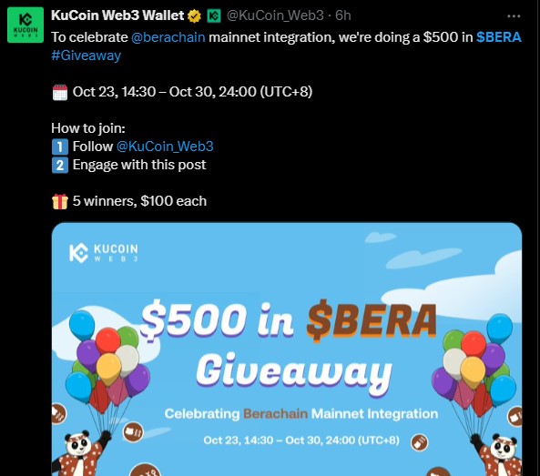 Berachain Airdrop on Kucoin