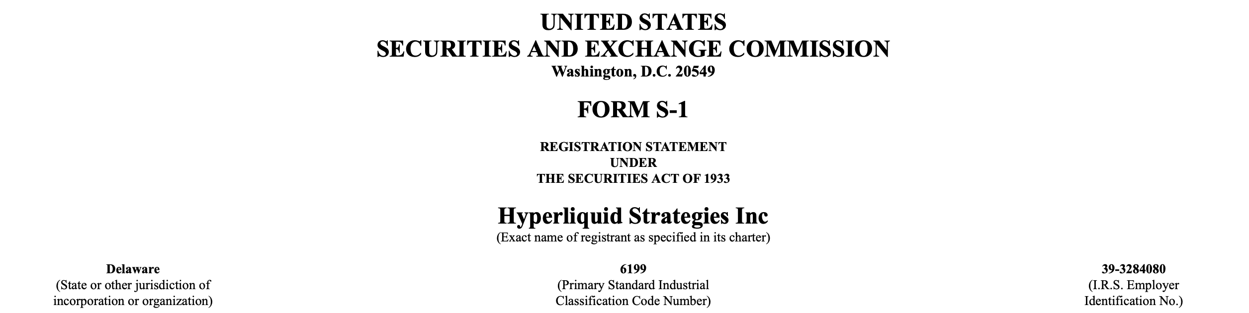IPO热潮：Hyperliquid Strategies的10亿美元申请引发15%的HYPE反弹