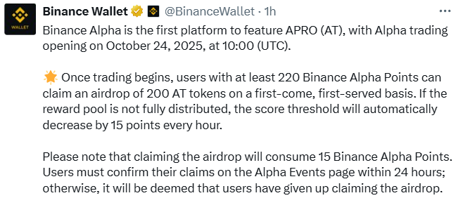 Apro Binance listing