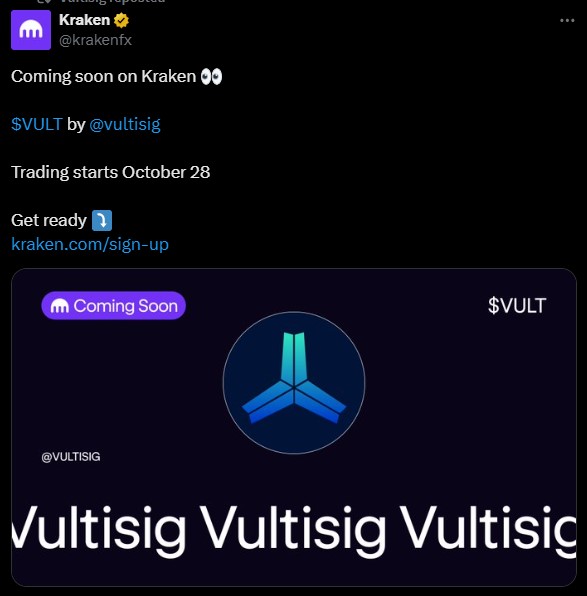 Kraken Vultisig 启动 Kraken Vultisig 启动