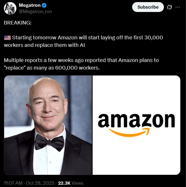 Amazon Biggest Layoffs Begin Tomorrow Amazon Biggest Layoffs Begin Tomorrow