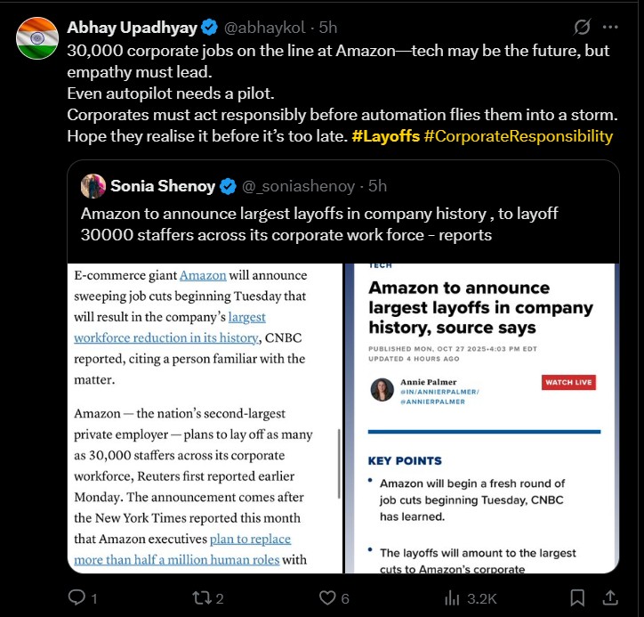 Jobs Market 2025: Amazon 30000 jobs Cut  Jobs Market 2025: Amazon 30000 jobs Cut