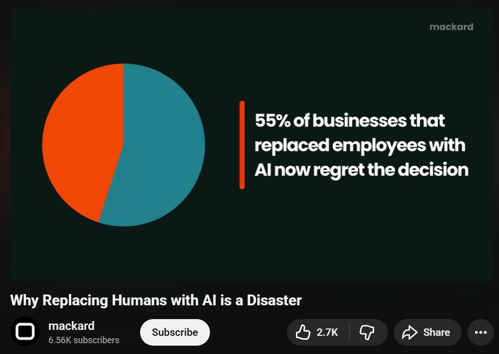 Companies Regret Humans Replaced by AI Companies Regret Humans Replaced by AI