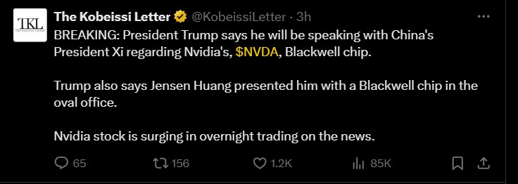 President Xi about Nvidia’s ($NVDA) Blackwell chip President Xi about Nvidia’s ($NVDA) Blackwell chip