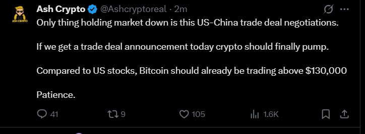 US Trump Meets Xi of China in Busan: Crypto Users Eye $130K BTC  US Trump Meets Xi of China in Busan: Crypto Users Eye $130K BTC