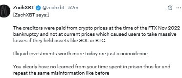 ZachXBT Tweet ZachXBT Tweet