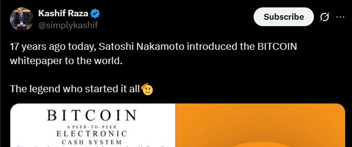 比特币白皮书日。 比特币白皮书日。