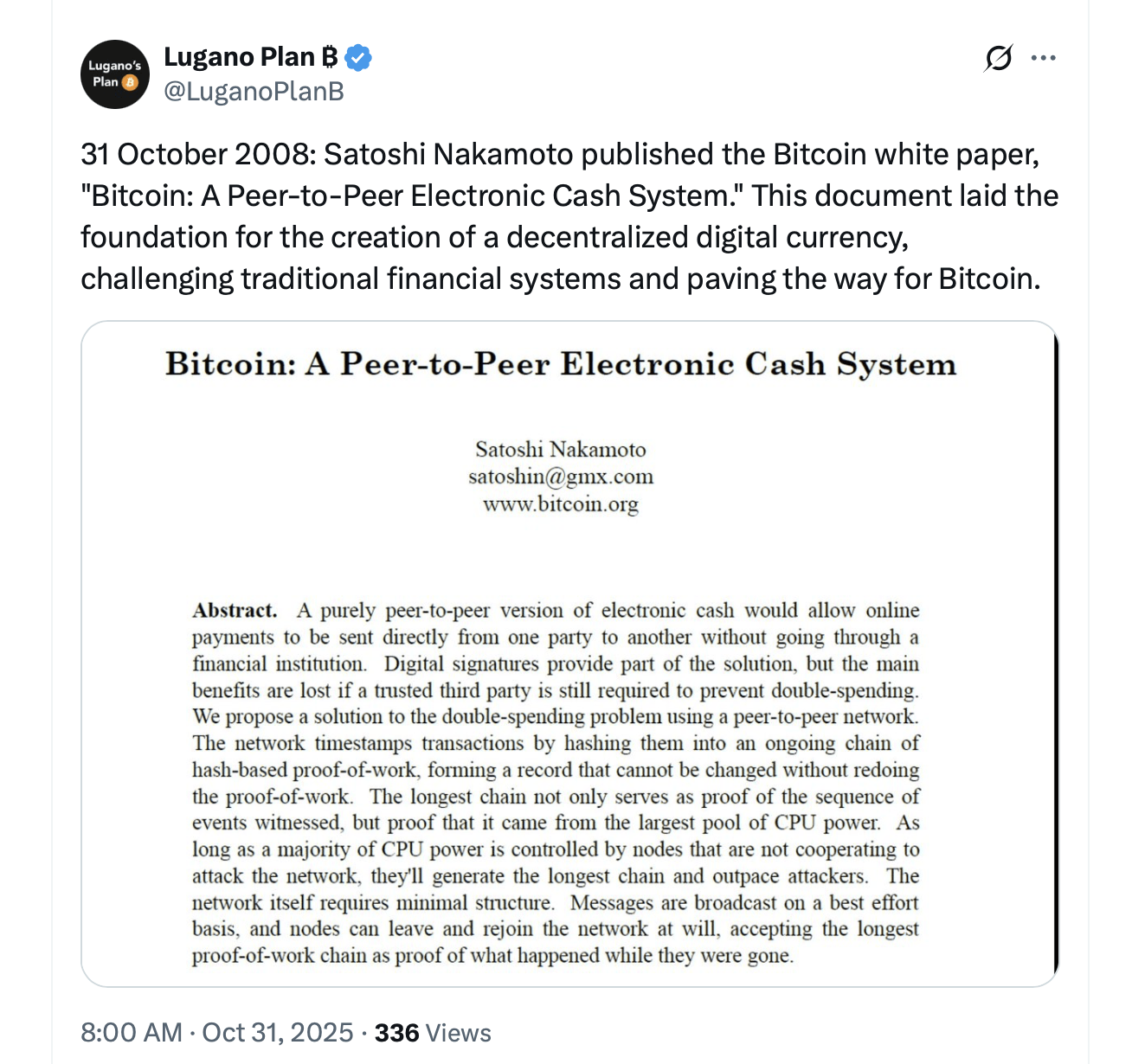 17年后:中本聪万圣节白皮书发布的密码魔法 17年后:中本聪万圣节白皮书发布的密码魔法