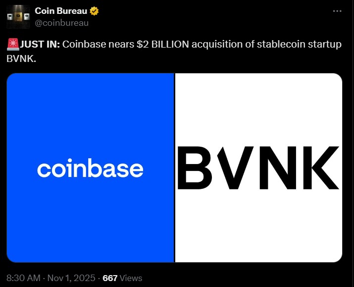 Coinbase BVNK 收购计划: Coinbase BVNK 收购计划: