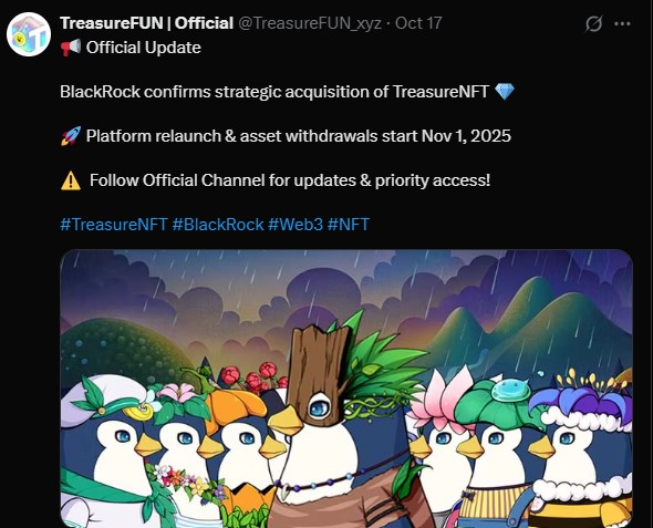 Treasure NFT Withdrawal Date