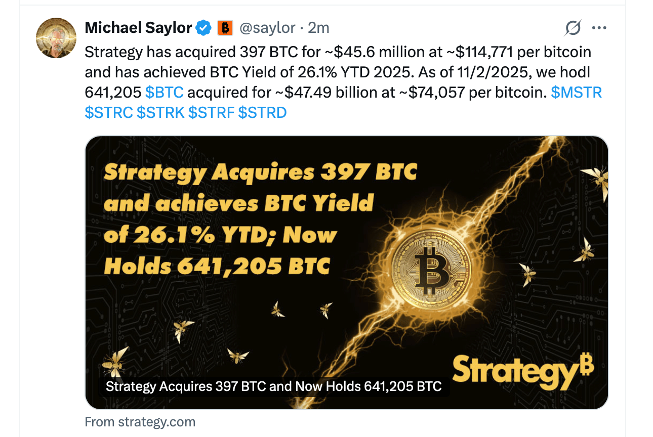 The Buying Spree Never Ends: Strategy Scoops up 397 Bitcoin The Buying Spree Never Ends: Strategy Scoops up 397 Bitcoin