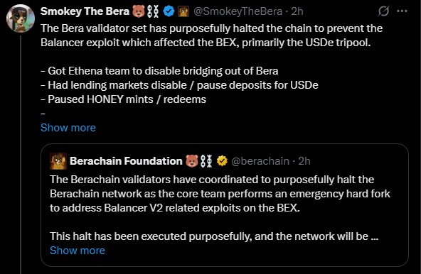 Balancer Exploit Turned Berachain Crash