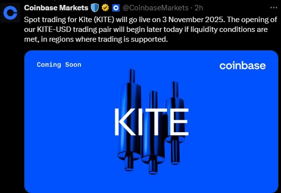 Kite Ai Listing on Coinbase