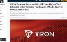 波场TRON Q3协议营收创12亿美元新高，三大机构解析生态增长动能