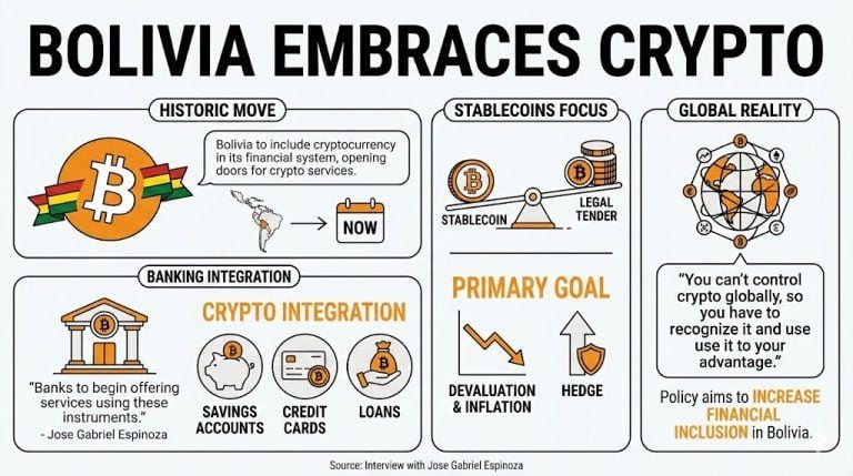 历史性：玻利维亚将稳定币纳入其银行系统，作为法定货币使用