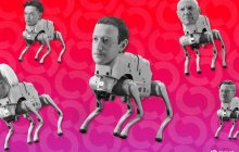 Beeple 制作了带有马斯克、扎克伯格和沃霍尔头部的机器人狗，它们会排出 NFT。