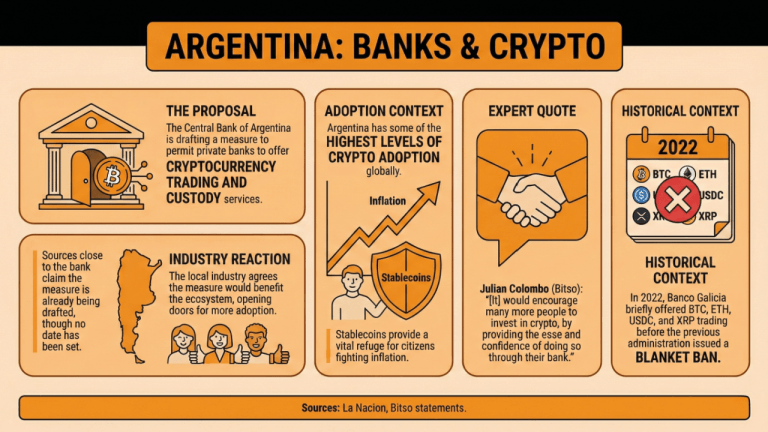 Central Bank of Argentina Mulls Allowing Banks to Offer Crypto Services Central Bank of Argentina Mulls Allowing Banks to Offer Crypto Services
