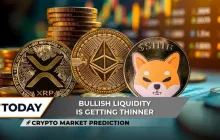 加密市场预测：XRP的引擎足够热，准备迎接反弹；以太坊（ETH）：再一次价格上涨的尝试；柴犬币（SHIB）不想停在$0.000008。