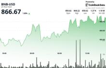 尽管突破860美元，BNB仍落后于市场，因对币安的审查加剧。