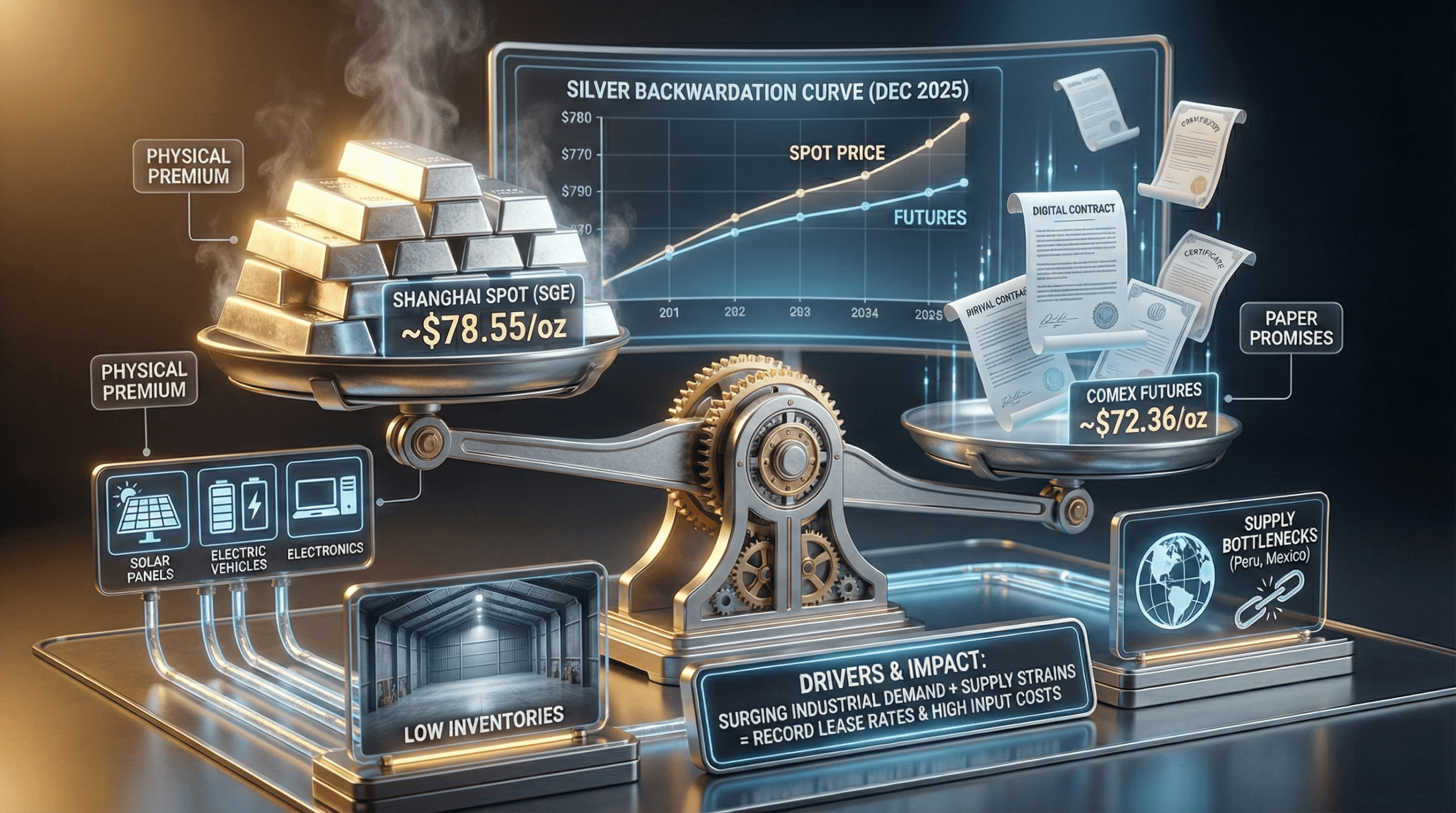 上海银价因反向市场上涨，显示中国供应紧张