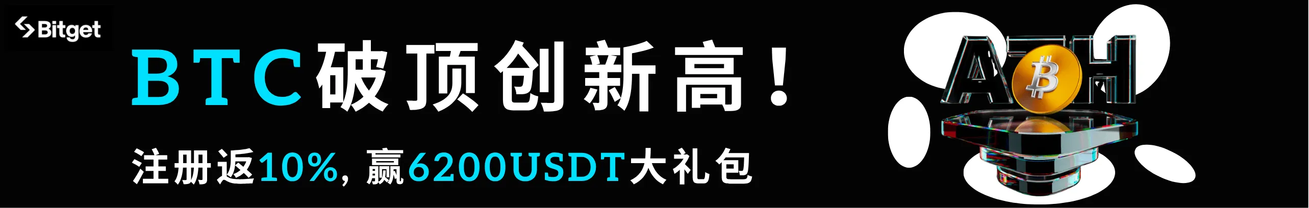 BTC全网最高卖出价在Bitget！新人返10%
